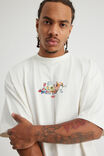Spongebob X Half Half Heavyweight Box Fit T Shirt, LCN NIC CLOUD/SPONGEBOB GANGS ALL HERE - example image 4