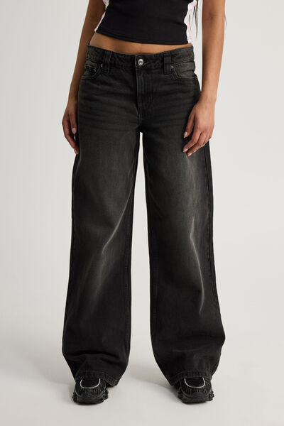 Low Rise Relaxed Jean, EXTREME BLACK WASH