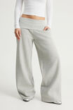 Wide Waistband Trackpant, GREY MARLE - example image 2
