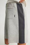 Authentics Baggy Track Short, GREY MARLE/SLATE PANEL - example image 4