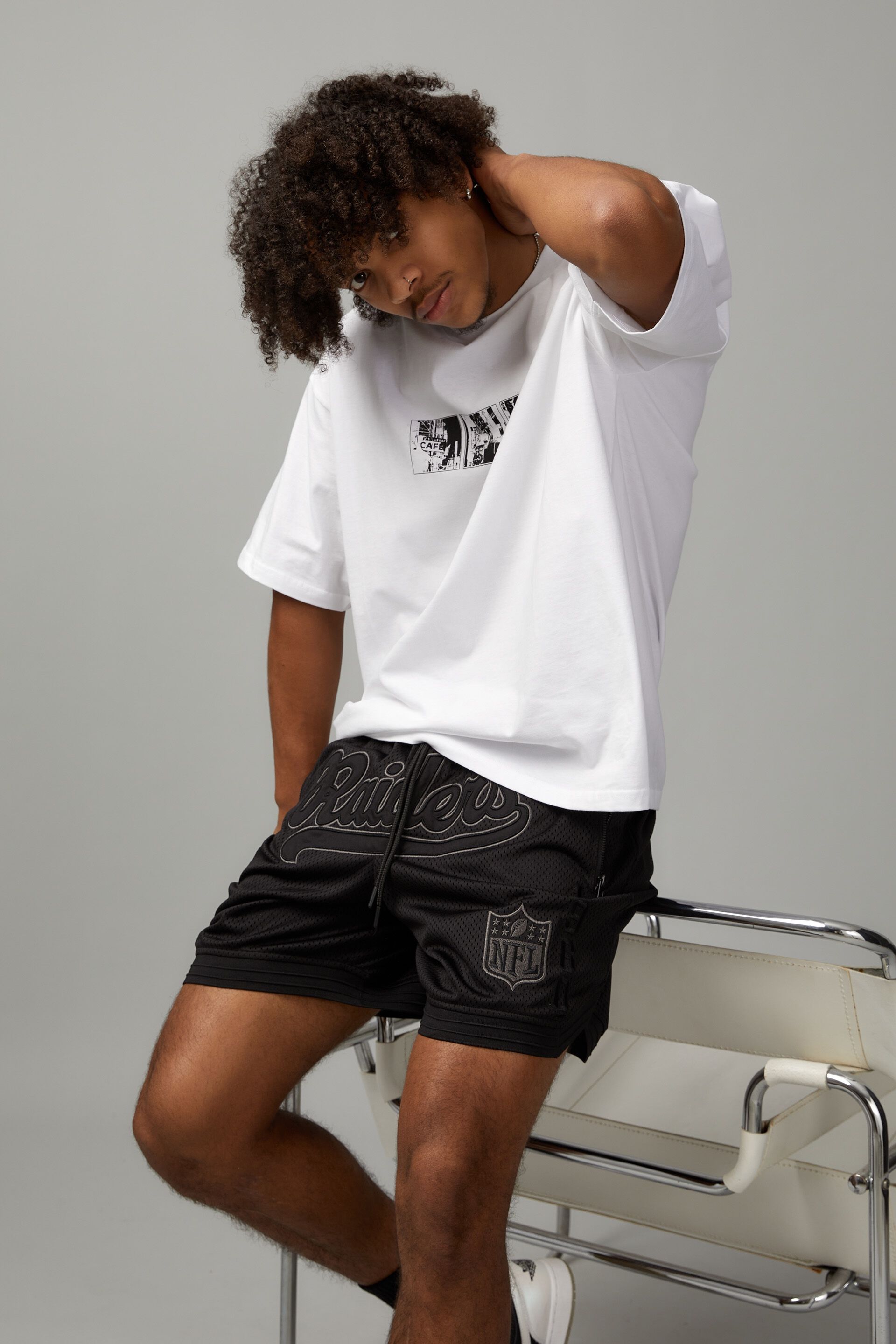 Black new arrivals trackie shorts