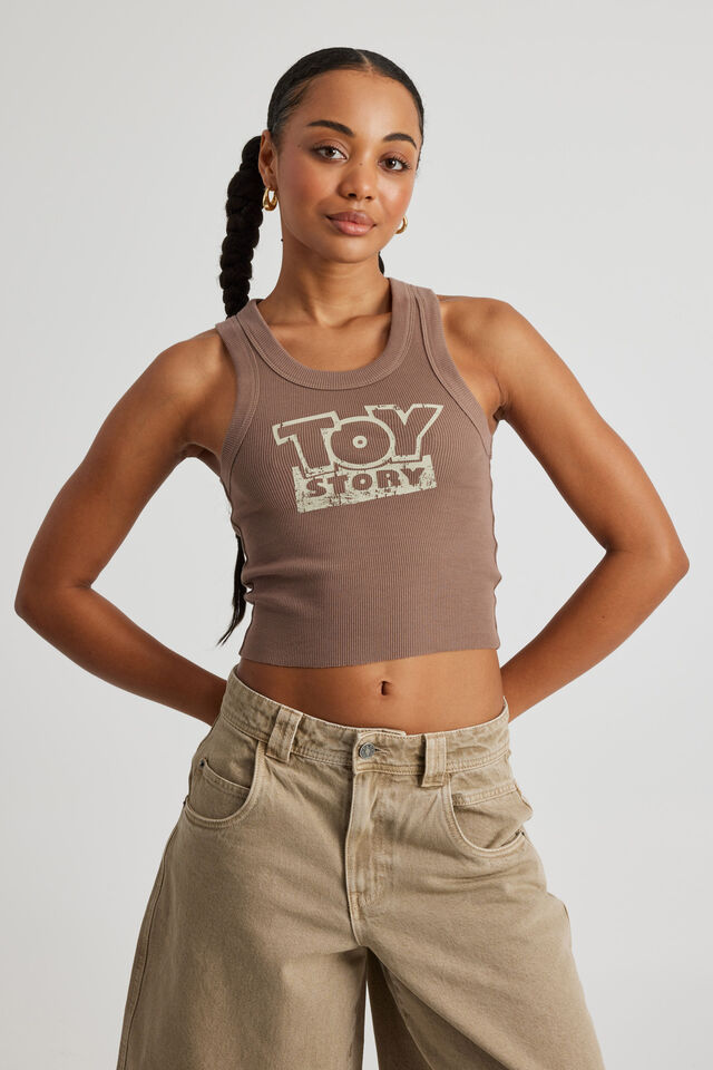 Lcn Toy Story Scoop Neck Tank, LCN DIS CHOC/BULLSEYE