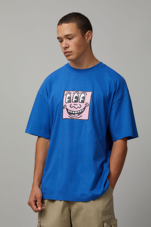 Keith Haring T Shirt, LCN KEI COBALT/KEITH HARING FACE