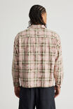 Notion Boxy Cropped Long Sleeve Shirt, NOTION DISTRESSED PINK CHECK - alternate image 3