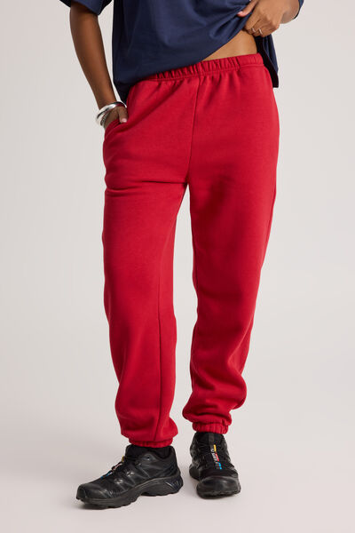Cuffed Slouchy Trackpant, BLACK