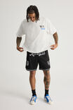 Nfl Basketball Short, LCN NFL BLACK/RAIDERS STRIPE HEM CLASSIC - alternate image 2