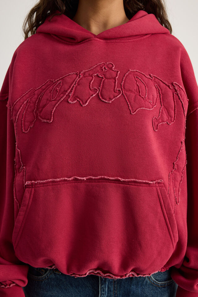 Notion X Smolbrat Hoodie, WASHED CRANBERRY/SUPERSCRIPT