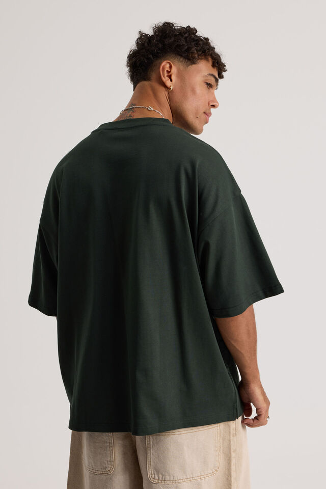 Half Half Heavyweight Box Fit Graphic Tshirt, HH KELP/HALF HALF BARCODE