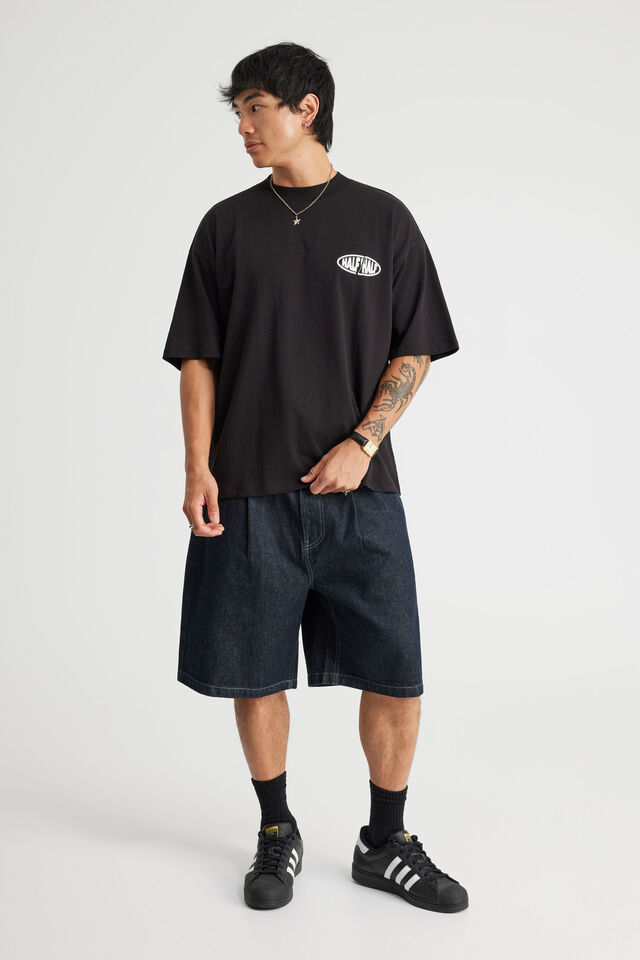 Half Half Heavyweight Box Fit Graphic Tshirt, HH BLACK/HALF HALF ZINE STORE