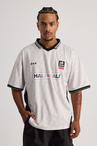 Half Half Jersey, HH VINTAGE WHITE/HALF HALF TONAL CHECK
