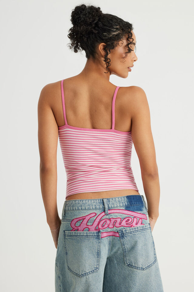 Kiki Cami, HYPER PINK/PINK MUSK STRIPE
