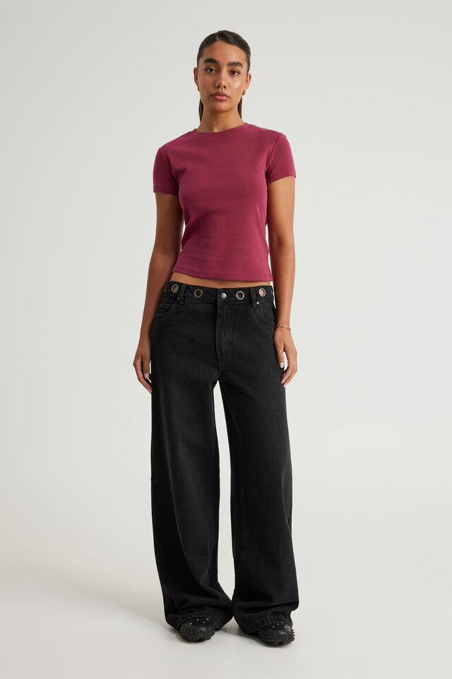 Authentics Fitted Tee, RED CURRANT