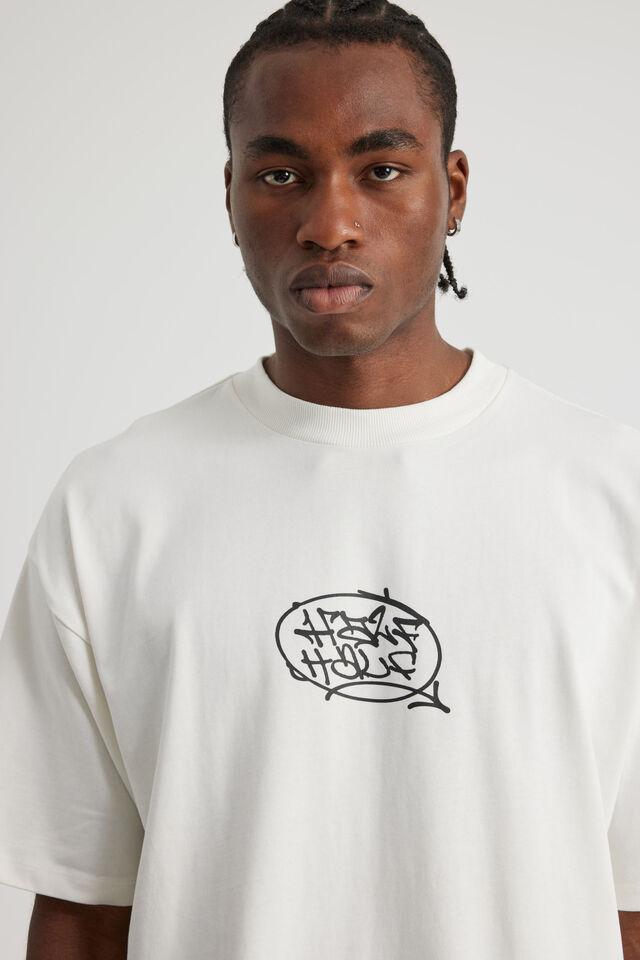 Half Half Heavyweight Box Fit Graphic Tshirt, HH CLOUD/HALF HALF CHAIN REACTION