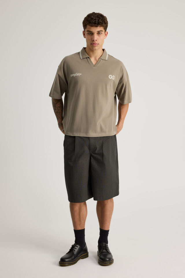 Open Gallery Cropped Sports Jersey, OG KHAKI MIST/GALLERY CREST