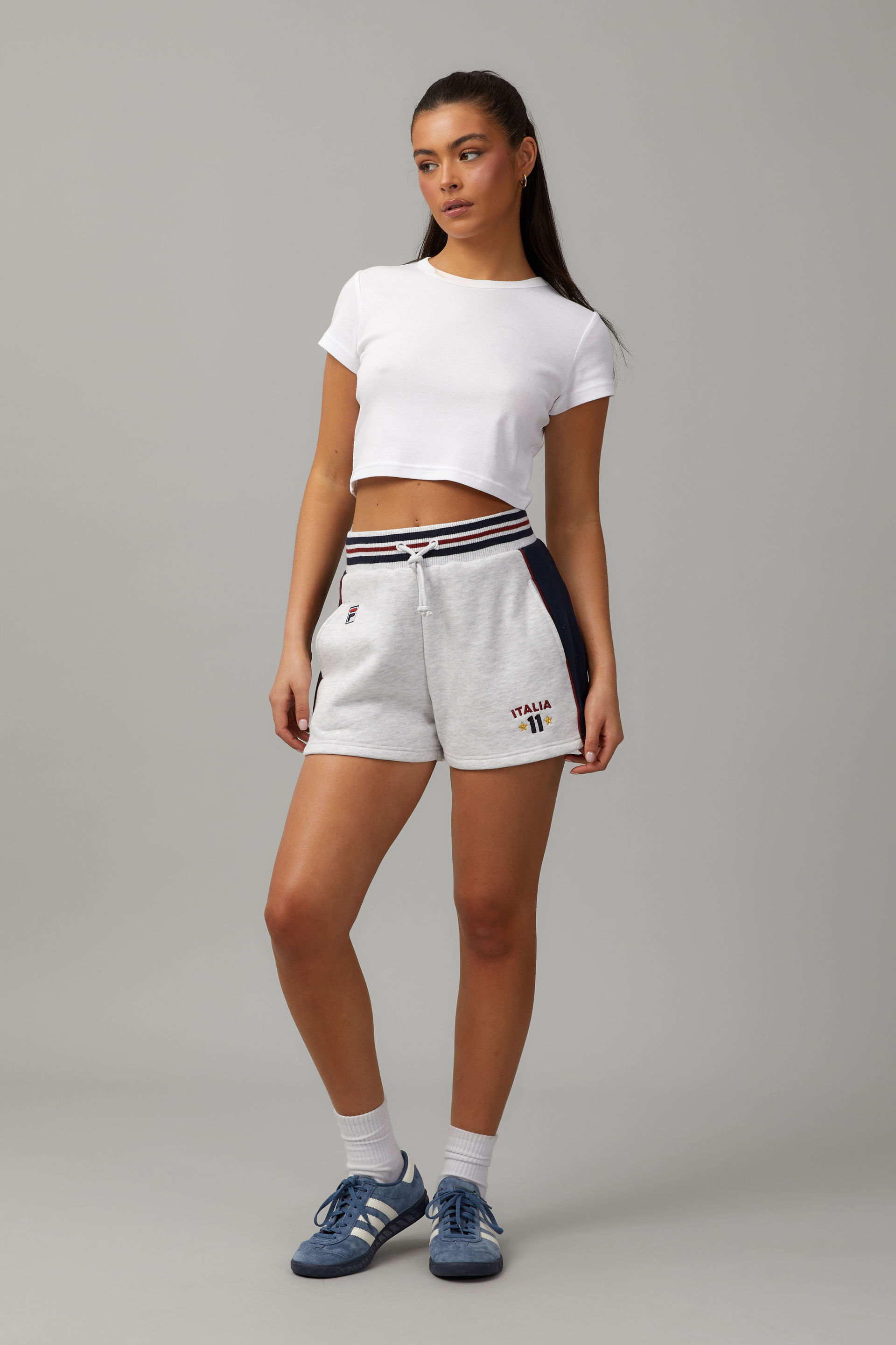 Grey new arrivals fila shorts