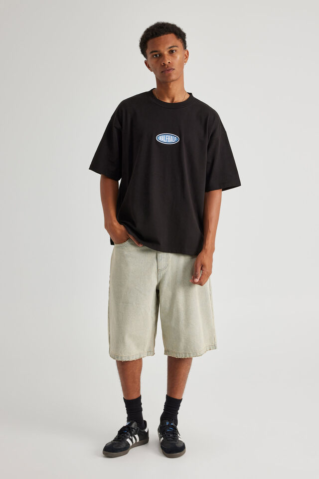 Half Half Heavyweight Box Fit Graphic Tshirt, HH BLACK/CLASSIC HALF HALF PILL