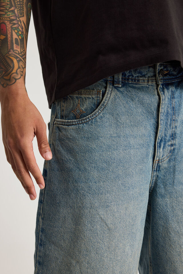 Half Half El Grande Denim Short, NIAGARA BLUE
