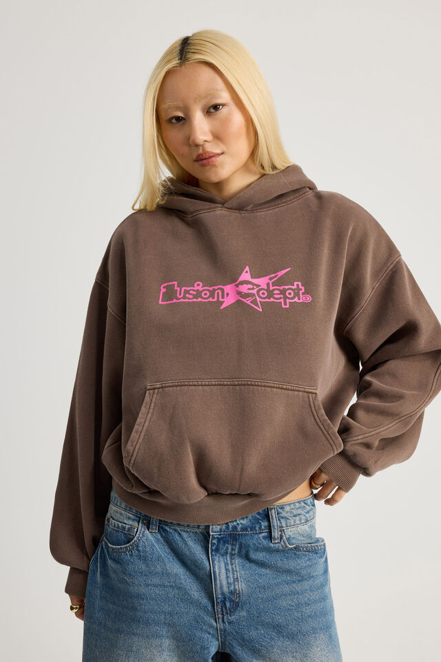 Chloe Hoodie, WASHED MUD/ILLUSION DEPT