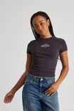 Fitted Baby Tee, PHANTOM/BOW - alternate image 1