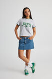 Lcn Nfl Cotton Graphic Tee, LCN NFL GREY MARLE/JETS - alternate image 1