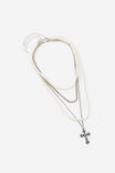 Pearl Layered Necklace, SILVER - alternate image 1
