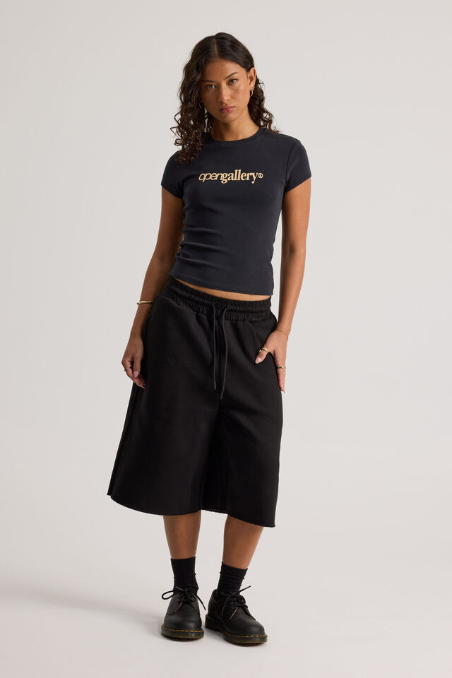 Open Gallery Fitted Tee, ICED LAGOON/OG