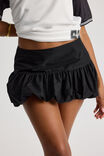 Woven Bubble Skirt, BLACK - alternate image 4