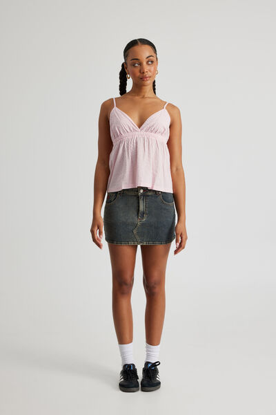 Stretch Denim Skirt, WORKSHOP BLUE