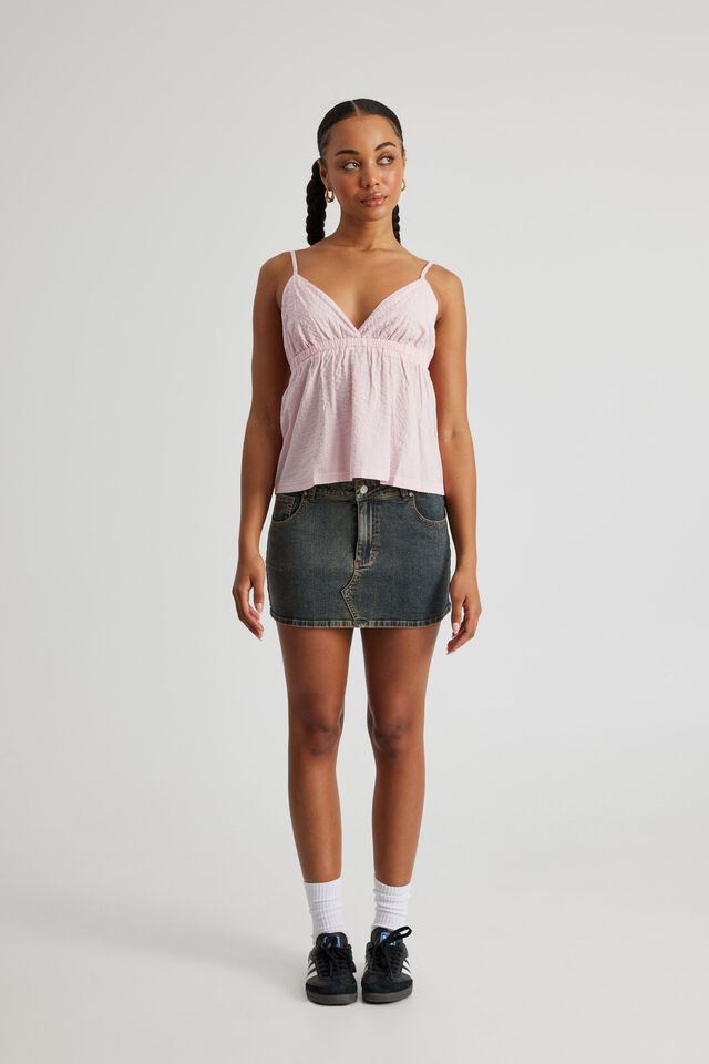 Stretch Denim Skirt, WORKSHOP BLUE