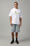 Half Half Heavy Weight Box Fit Graphic Tshirt, WHITE/APPLES - alternate image 2