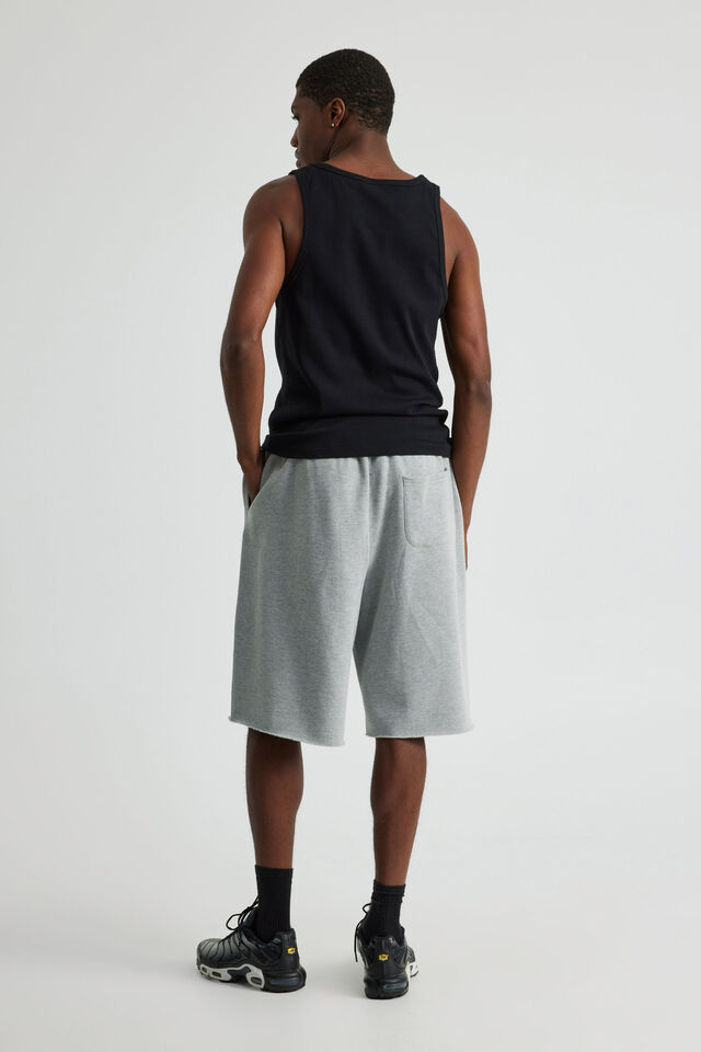 Baggy Track Short, GREY MARLE
