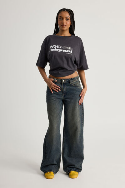 Low Rise Relaxed Jean, WORKSHOP BLUE