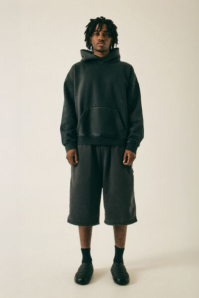 Authentics Premium Track Short, WASHED BLACK