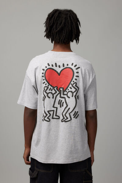 Keith Haring T Shirt, LCN KEI GREY MARLE/KEITH HARING