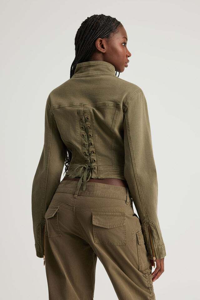 Y2k Benny Jacket, OLIVE