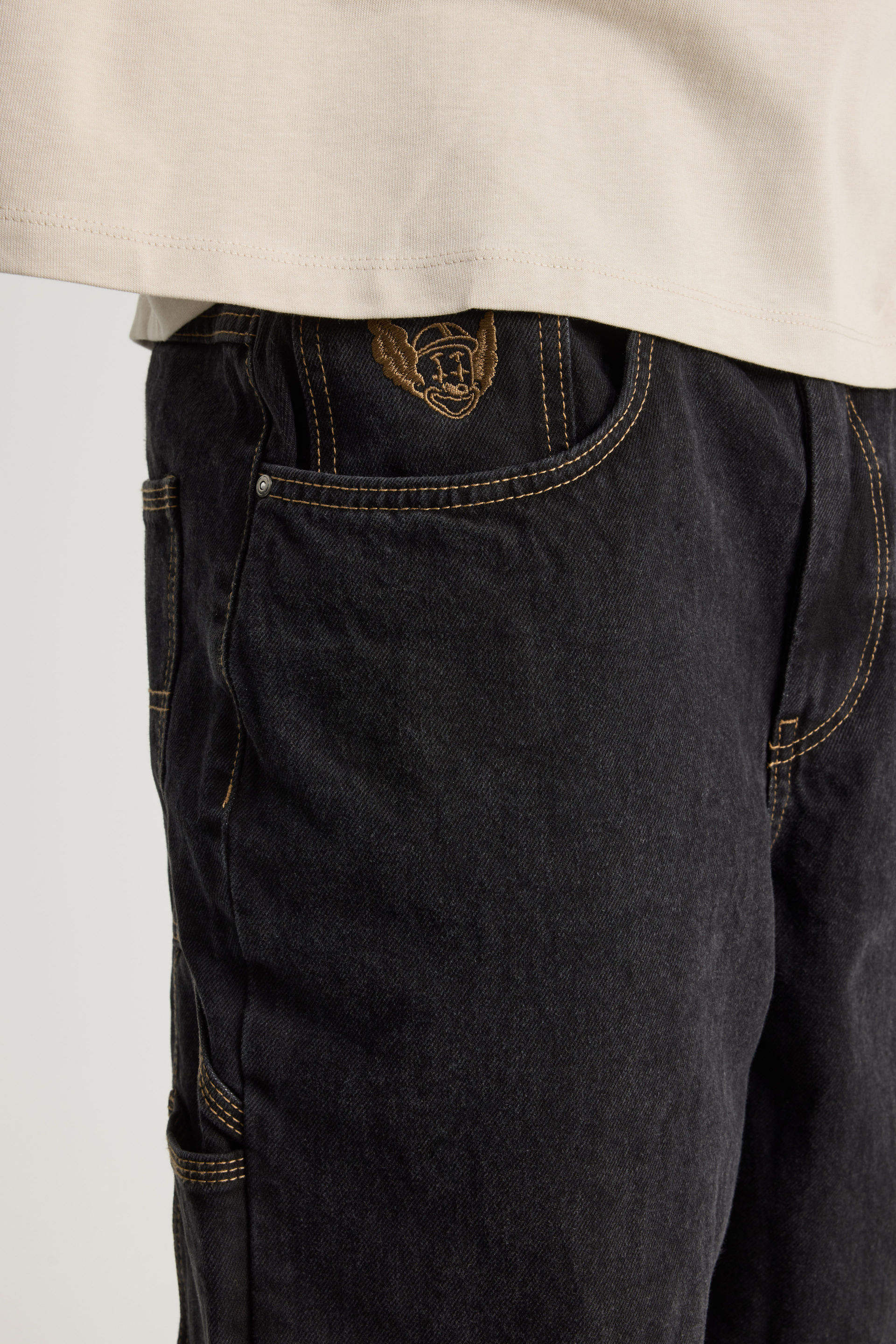 Half Half Baggy Painter Jean