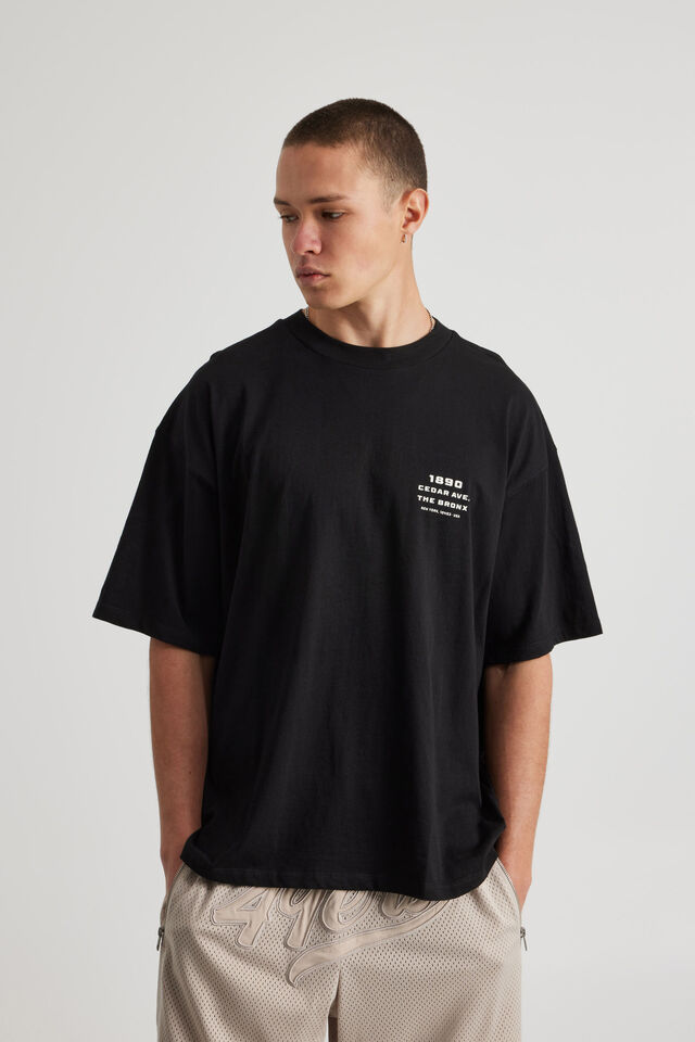 Box Fit Unified Tshirt, UC BLACK/1890 CEDAR AVE