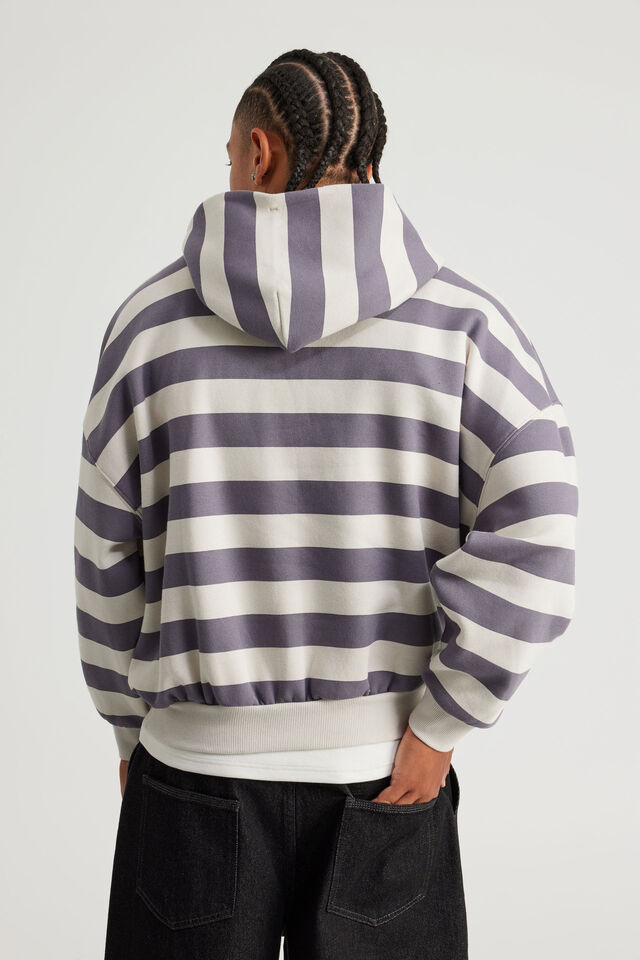Open Gallery Hoodie, OG WINTER PLUM / STRIPE SONDER