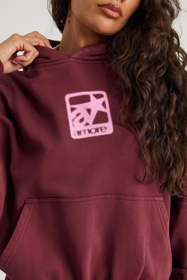 Chloe Hoodie, WASHED CHERRY LACQUER/AMORE STUDIO