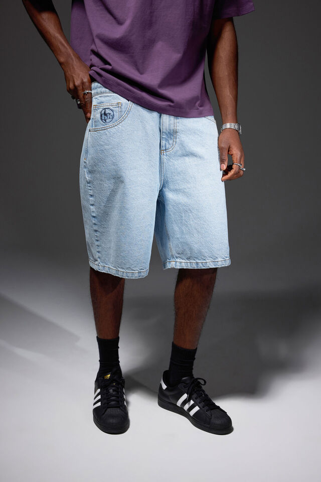 Half Half Classico Denim Short, CLEAN BLEACH