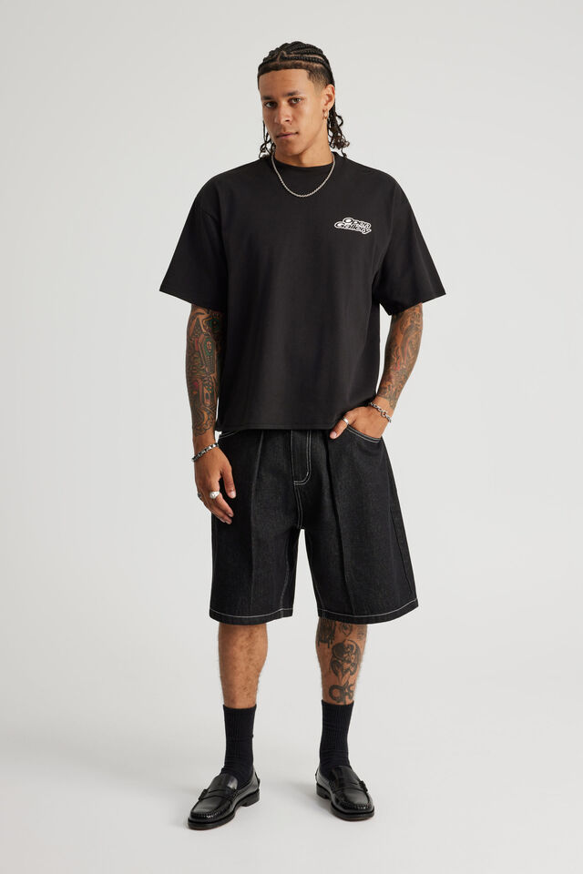 Open Gallery Box Fit Tshirt, OG BLACK/CRUSHED CAN