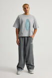 Notion Boxy Cropped Heavyweight Tshirt, NTN WASHED CONCRETE/FREQUENCY SHIFT - alternate image 2