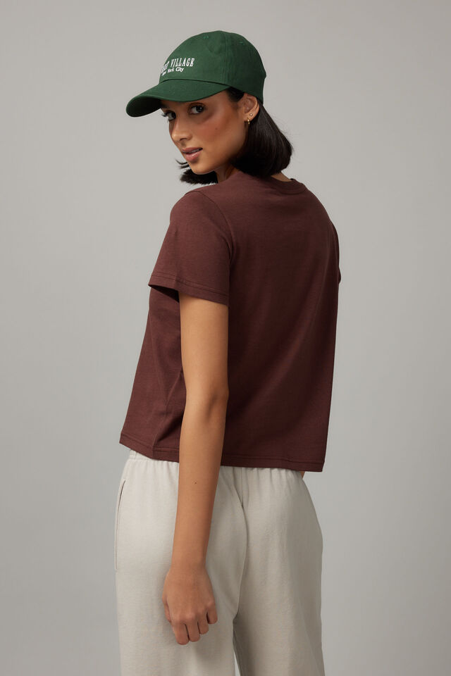 Cotton Tee, DEEP MAHOGANY