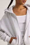 Authentics Boxy Crop Zip Through, SILVER MARLE - alternate image 4