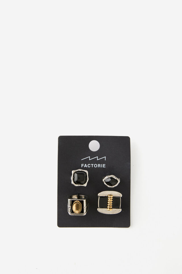 Notion Assorted Ring Pack, MIXED METALS