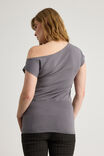 Batwing Longline Top, ASH GREY - alternate image 3