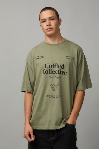Box Fit Unified Tshirt, DUSTY KHAKI/REC LEAGUE