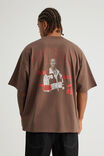 Box Fit Music Merch T Shirt, LCN BRA MUD/TUPAC MAD AT CHA - alternate image 3