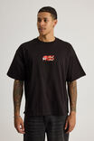 Sonic X Half Half Heavy Weight Box Fit Tshirt, LCN SEG BLACK/SONIC SPEED KNUCKLES - alternate image 3