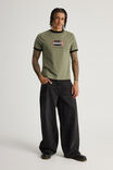 Slim Fit Music Merch Tshirt, LCN OAS BUSH KHAKI/OASIS OVAL - alternate image 2